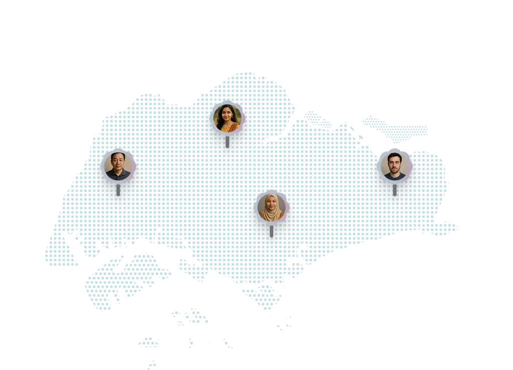 People paying tribute across Singapore